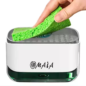 2-in-1 Dish Soap Dispenser with Sponge Holder - Smart Kitchen Gadget,Countertop - Picture 1 of 12