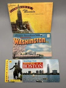 VTG Postcard Books Boston Washington DC Milwaukee Topographical City Scenes Plus - Bild 1 von 19
