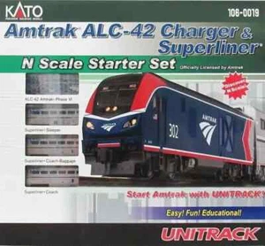 KATO N SCALE UNITRACK STARTER SET - Amtrak ALC-42 CHARGER - 2024 NEW RELEASE! - Picture 1 of 4