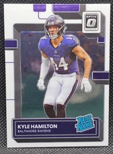2022 Donruss Optic Football Kyle Hamilton Baltimore Ravens Rated Rookie Card 