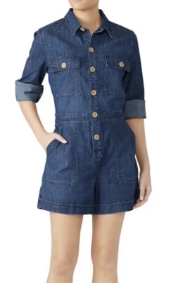 Nuevo con etiquetas Mameluco Sanctuary Denim Manga Larga Para Mujer Talla XS Bolsillos Lavados Medianos Foto 1 de 4