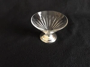 Antique Bowl Sherbet dish Gorham Crystal Glass Screw on Sterling Silver base - Picture 1 of 8
