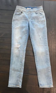 Cat & Jack Girls Size 12 Light Wash Skinny Jeggings with Elastic Waist  - Picture 1 of 4