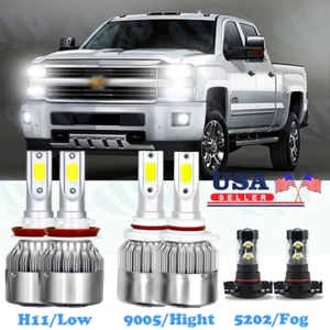 6x 6000K LED Headlight Fog Light Bulbs For GMC Yukon XL 2015 2016 2017 2018 2019 - Picture 1 of 12