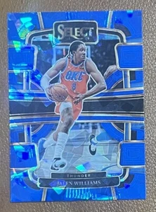 2023-24 Panini Select Blue Cracked Ice #9 Jalen Williams Premier Level Thunder - Imagen 1 de 2