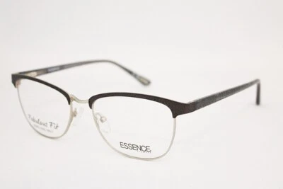 Marco de gafas ESSENCE Fátima negro plateado MUJER 54mm diseño de línea de cejas Foto 1 de 3