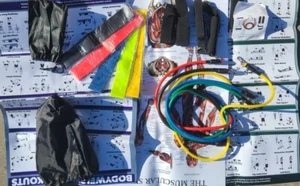 20 Pack Resistance Bands Set Workout Bands, 5 Stackable Exercise Bands 5 Loop... - Picture 1 of 4