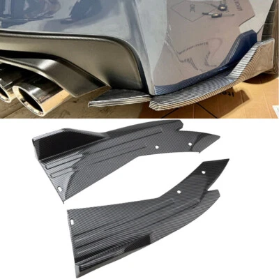 For Hyundai Santa Fe Carbon Fiber Rear Bumper Lip Splitter Diffuser Spoiler Kit - Image 1 of 4