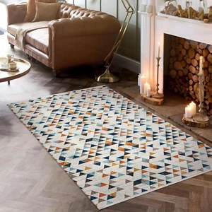 Large Ultra Soft Low Pile Modern Area Rug Living Room Bedroom Hallway HL003 - Picture 1 of 37
