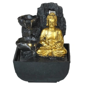 Innen Wasserspiel LED Leuchten Tischplatte Mini Majestic G.Buddha Brunnen - Bild 1 von 2