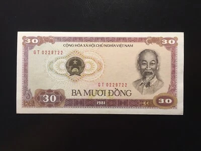 Vietnam 30 Dong 1981 Pick 87a Fresh UNC - May Have Different Serial Number - Image 1 of 2