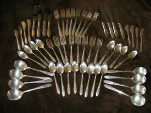 1941 Tudor Plate "FANTASY" Silverplate 56 Piece Service for 8, Mono "A" - Picture 1 of 10