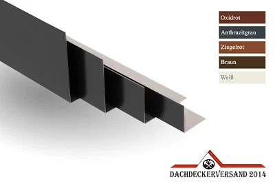 Winkelblech Blechwinkel Kantblech Dachblech Abschlusskante Dach 1m o. 2m - Bild 1 von 4