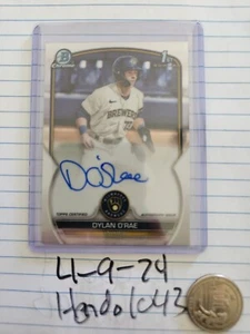 2023 Bowman Chrome Draft 1st Dylan O'rae Base Autographed - Picture 1 of 10