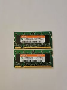 1GB (2 x 512MB) Hynix PC2-4200S SO-DIMM DDR2 SDRAM Memory (HYMP564S64P6-C4 AA) - Picture 1 of 2