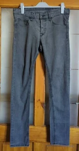 H&M Mens Light Grey 32 x 32 Slim Fit Button Fasten Jeans - Picture 1 of 5