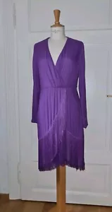 TWINSET Milano Gr 40 Kleid aus Krepp mit Fransen NEU NP 319€ - Bild 1 von 9