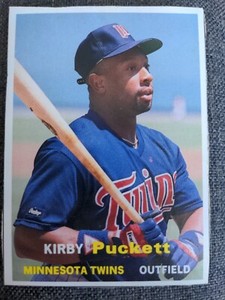 1990 Kirby Puckett #23  SCD Baseball Card Price Guide Monthly Insert Card   
