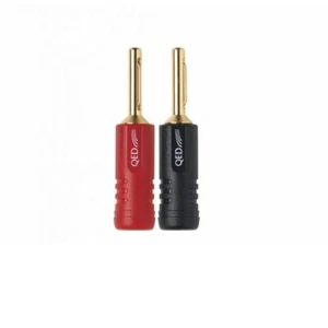 QED SCREWLOC ABS 4MM Bananenstecker-/Plug **4er Set (2 Rot + 2 Schwarz)** - Bild 1 von 1