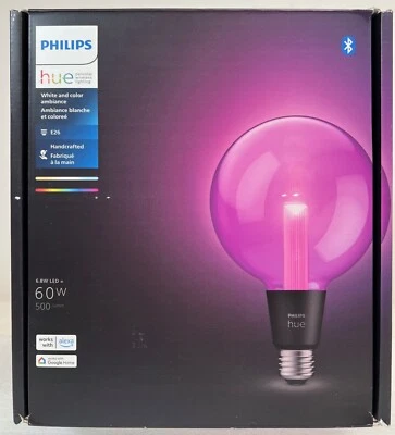 Philips Hue Lightguide G125 Large Globe Smart LED Bulb-Color Changing- 577437
