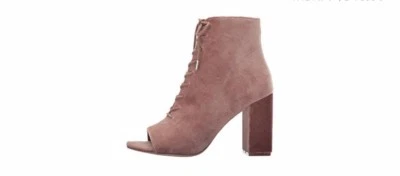 Joie Lakia Light Mauve Velvet Lace Up Open Toe Booties Size 38.5 - Изображение 1 из 4