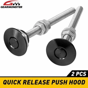 2 Stück Schwarz Druckknopf Schnellverschluss Auto Stoßstange Motorhaube Pin Motorhaube Schloss Riegel Clip - Bild 1 von 12