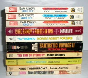 Lot of 10 Isaac Asimov PB Books Robots Aliens Fantastic Voyage Soviet Science - Picture 1 of 9