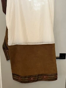 CROSCILL YOSEMITE PAYSON RUSTIC CAMEL SOUTHWESTERN QUEEN BEDSKIRT 15" - Picture 1 of 8