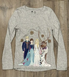 DISNEY Frozen Limited Edition Girls Long-Sleeve T-Shirt Youth 8 JUMPING BEANS - Picture 1 of 7