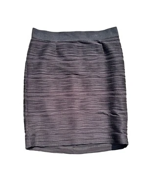 Alfani Womens Textured Black Mini Skirt With Back Zipper Closure Size 16 Polyest - Image 1 of 4