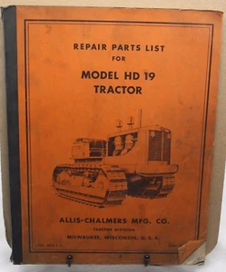 ALLIS CHALMERS MODELL HD 19 TRAKTOR ERSATZTEILLISTE HANDBUCH - Bild 1 von 1