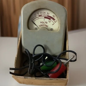 Probador de batería Sonotone vintage 10-40 voltios / 1,5-2 voltios con sondas - Imagen 1 de 3