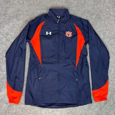 Chaqueta para Hombres Auburn Tigers Extra Pequeña Alta Azul Marino Naranja Under Armour Cremallera de Pista Foto 1 de 4