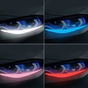 Car Exterior Reflective Strip Eyebrow Sticker Decal Warning Trim Car Accessories - Imagen 1 de 15
