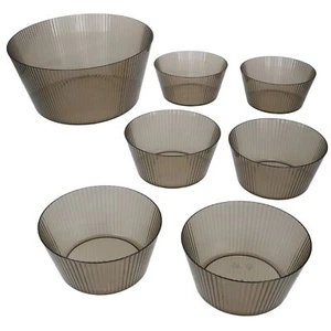 7tlg Set ToGo Kunststoff-Schalen grau 1x 3L & 6x 600ml Camping-Geschirr Outdoor - Bild 1 von 5