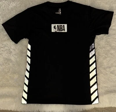 Camiseta de baloncesto de manga corta blanca negra de la NBA para niños talla grande Foto 1 de 4