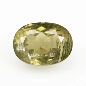 4,35 ct oval 10,7 x 7,8 mm 100 % natürlich olivgrün bis rot Truthahn Diaspore - Bild 1 von 5