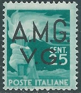1945-47 TRIESTE AMG VG DEMOCRATICA 25 CENT MNH ** - RE8-3 - Picture 1 of 1