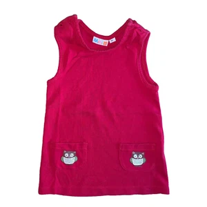 Mini sweatkleid Eule Uhu Gr. 92 rot Mädchenbekleidung Trägerkleid - Bild 1 von 1