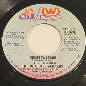 A.C. Tilmon & The Detroit Emeralds: Rosetta Stone / Yes, I Know I'm In 45 - Soul - Bild 1 von 2