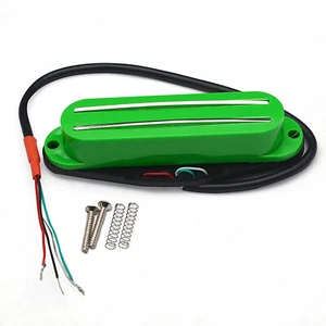 4 Wire Dual Rail Single Coil Mini Humbucker Pickup 9K For Strat Guitar 10 Colors - Picture 1 of 18