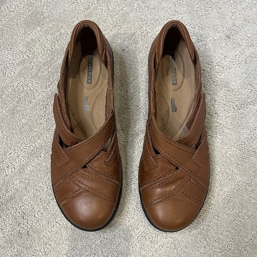 CLARKS Clark’s sandalo comodo in pelle marrone taglia 5 5 D attacco Clark’s