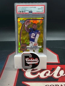 2024 Bowman U Sapphire 1st Yellow Refractor /75 DJ Lagway #63 Florida PSA 10 GEM - Picture 1 of 1
