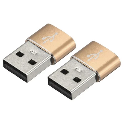 Adattatori da USB C Femmina a USB Maschio Tipo C a USB Convertitori Oro/2 Pezzi - Immagine 1 di 4