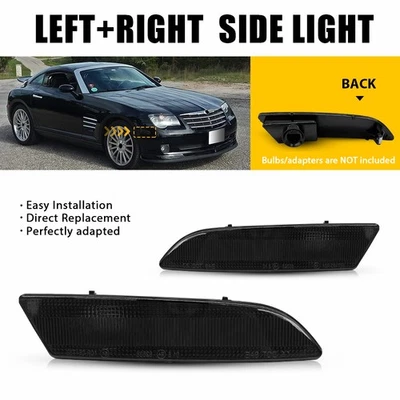 Carcasas de luz marcadora lateral para guardabarros delantero ahumado para Chrysler Crossfire 2004-2008 Foto 1 de 4