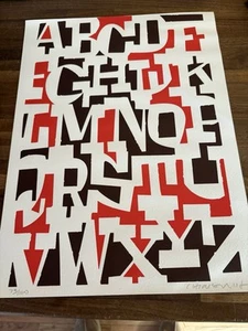 CYRUS HIGHSMITH Alphabet Druck signiert nummeriert MCM Typografie - Bild 1 von 14