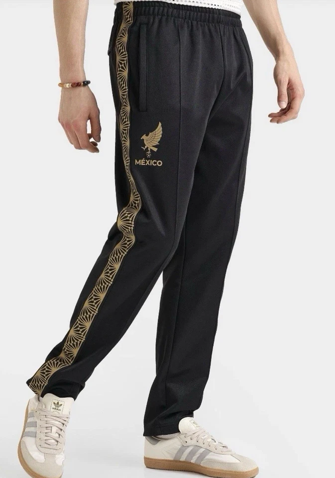 Adidas Mexico 2025 Gold Soccer Track Pants Men Sz L New 90 Authentic JE5337 - Image 1 of 4