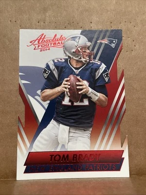 2014 TOM BRADY PANINI ABSOLUTE NFL #44 RED RETAIL DIE CUT SP CARD PATRIOTS BUCS - Image 1 of 2