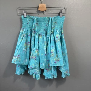 American Eagle 77 Kids Smocked Top Girls Size Small Handkerchief-Hem - Picture 1 of 13