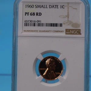 1960 Small Date Lincoln Memorial 1¢ NGC PF 68 RD MIRROR LOOK - MORE LISTED - Picture 1 of 3